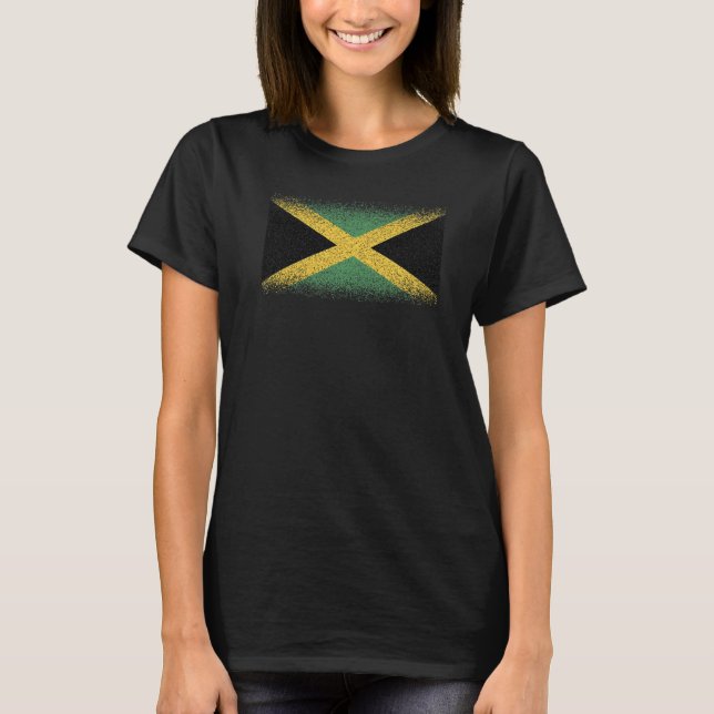National Flag of Jamaica souvenir  for men women   T Shirt (Framsida)