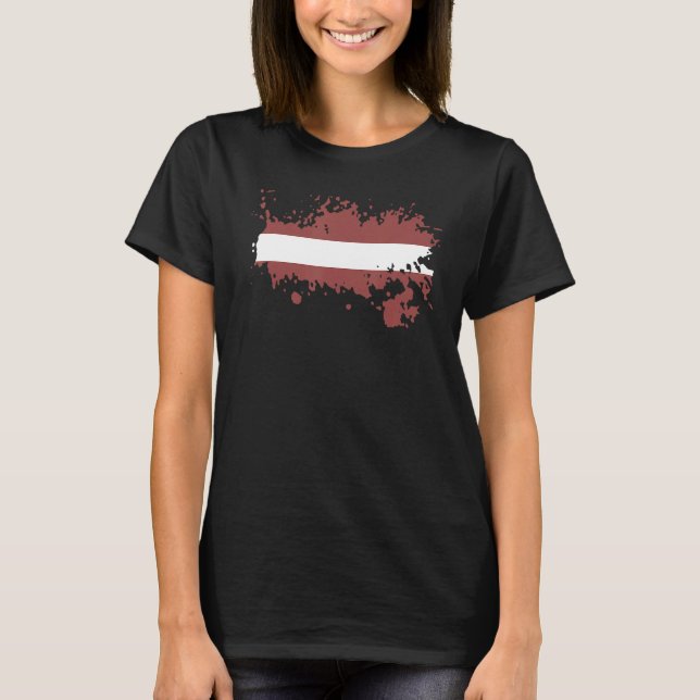 National Flag of Latvia souvenir  for men women 1 T Shirt (Framsida)
