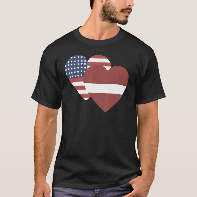 National Flag of Latvia souvenir  for men women 4 T Shirt (Framsida)