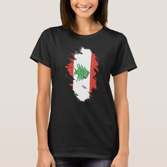 National Flag of Lebanon souvenir  for men women   T Shirt (Framsida)