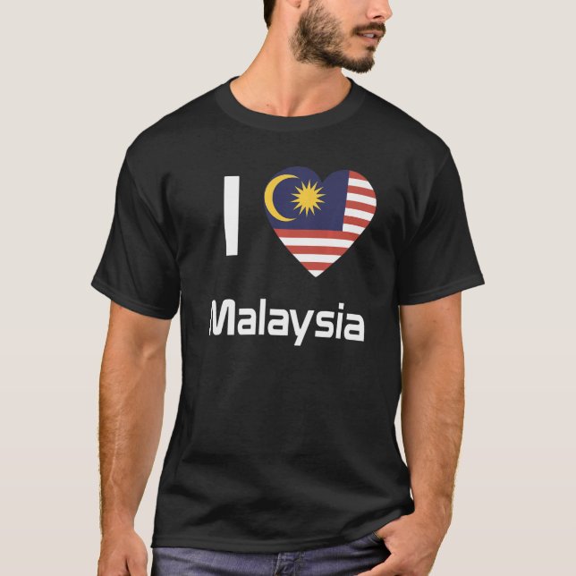 National Flag of Malaysia souvenir  for men women T Shirt (Framsida)