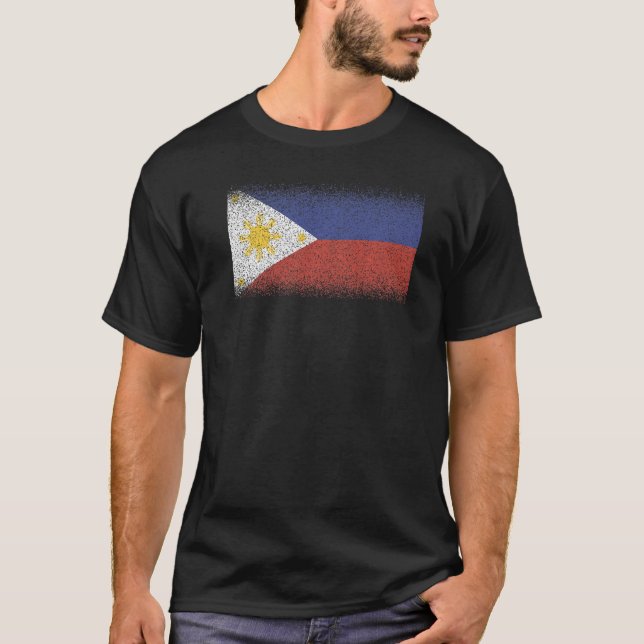 National Flag of Philippines souvenir  for men wom T Shirt (Framsida)