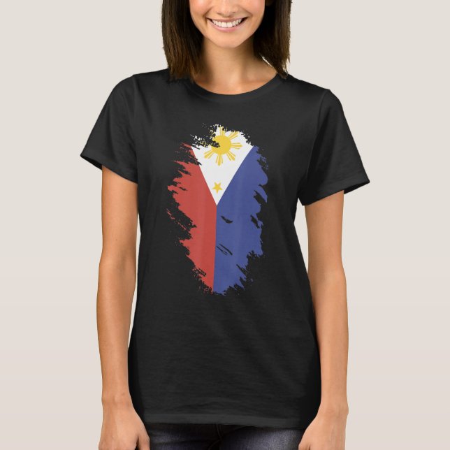 National Flag of Philippines souvenir  for men wom T Shirt (Framsida)