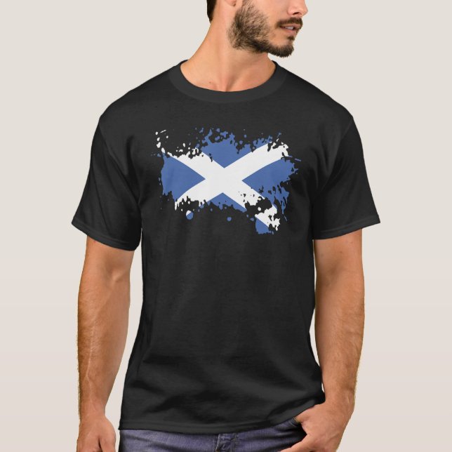 National Flag of Scotland souvenir   for men women T Shirt (Framsida)