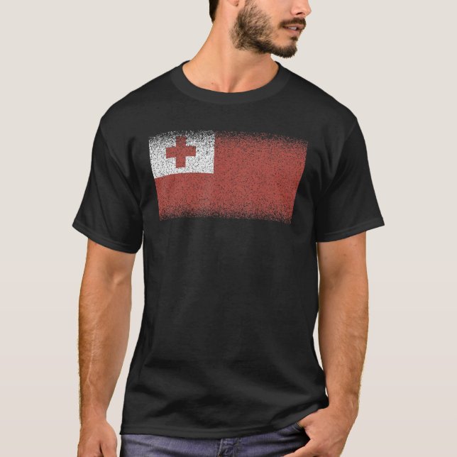 National Flag of Tonga souvenir  for men women 1 T Shirt (Framsida)
