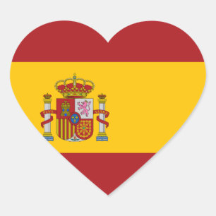 National Flagga Heart Sticker Hjärtformat Klistermärke