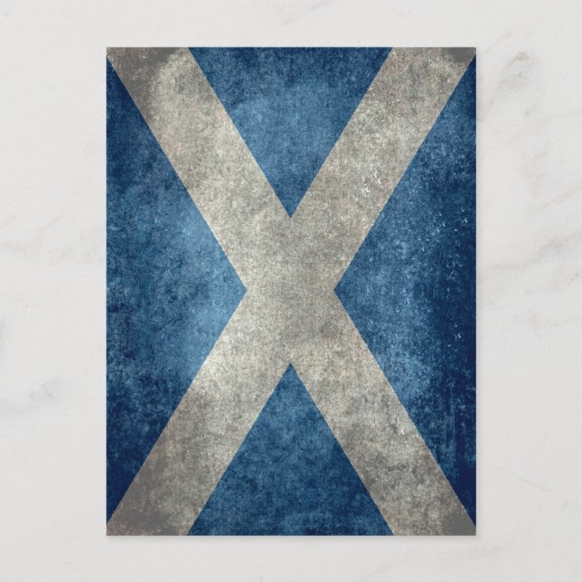 National flagga of Scotland - Vintage version Vykort (Framsida)