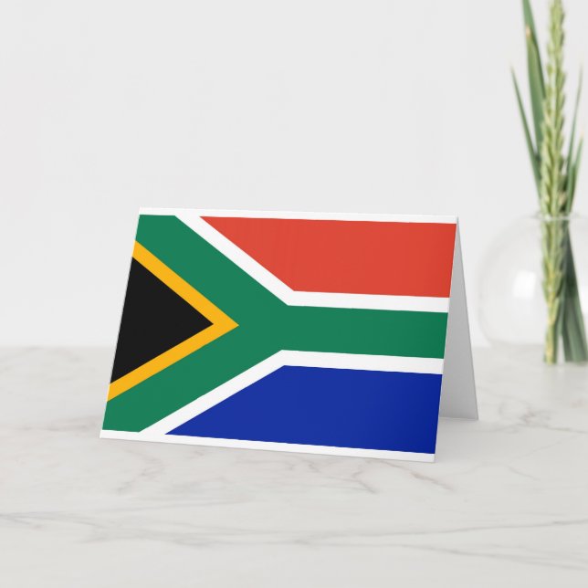 National flagga South Afrika Kort (Framsida)