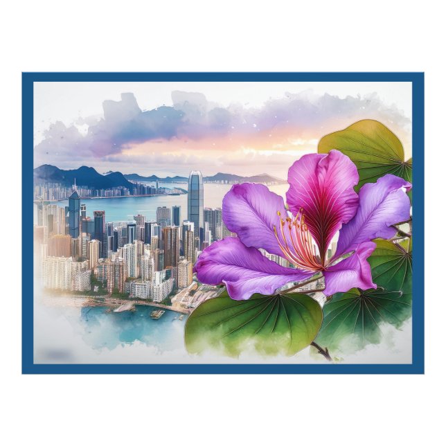 National Flower Bauhinia (Hongkong) | Fototryck (Framsidan)