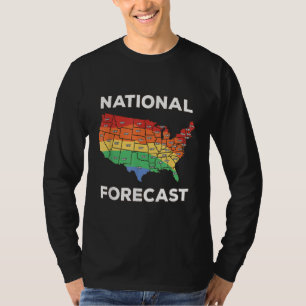 National Forecast American Rainbow Karta Gay Pri T Shirt