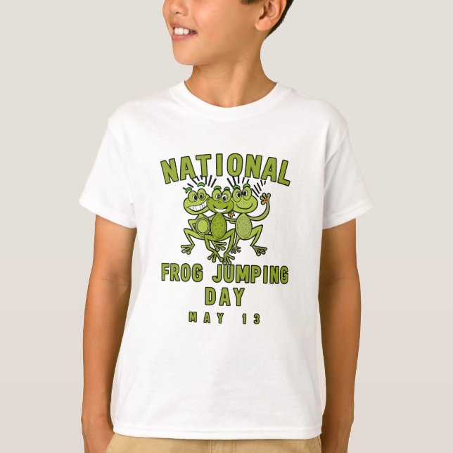 NATIONAL FROG JUMPING DAY MAY 13 T SHIRT (Framsida)