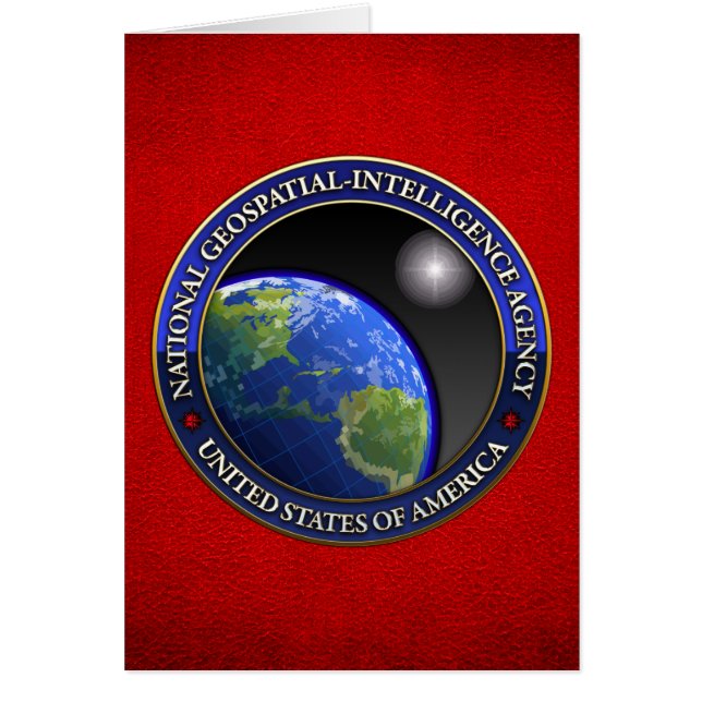 National Geospatial-Intelligence Agency (NGA) Hälsningskort (Framsidan)