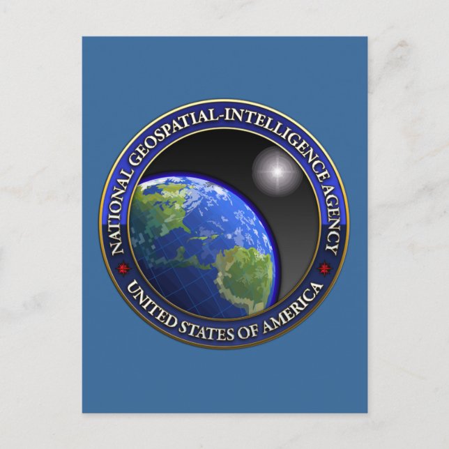 National Geospatial-Intelligence Agency (NGA) Vykort (Framsida)