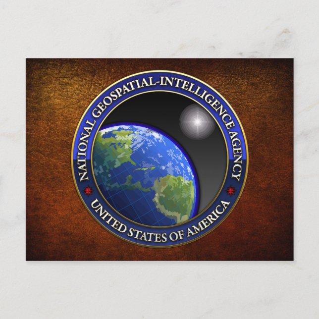 National Geospatial-Intelligence Agency (NGA) Vykort (Framsida)