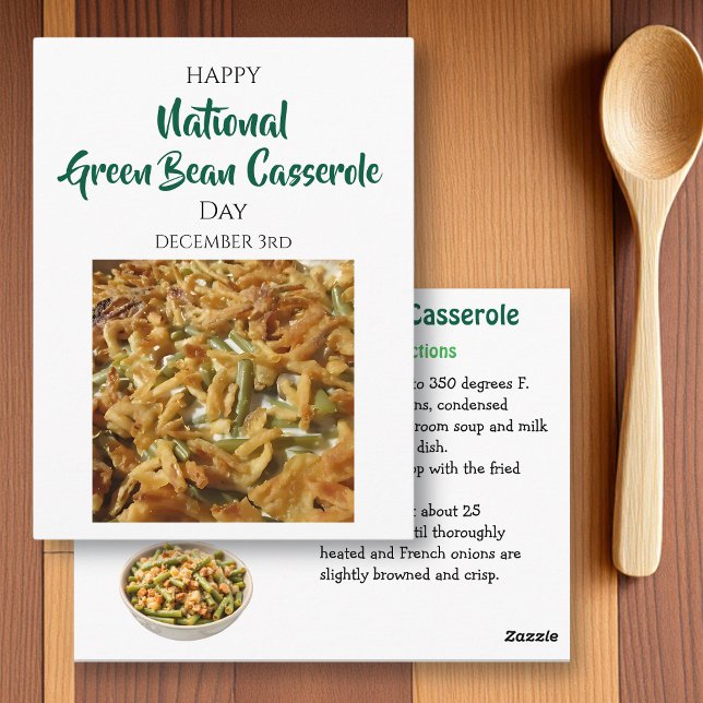 National Green Bean Casserole Day Dec 3rd Vykort (Skapare uppladdad)