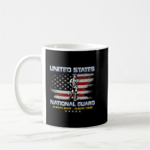 National Guard Veteran Always Redo American Flagga Kaffemugg