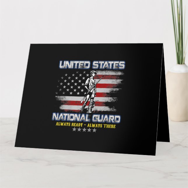National Guard Veteran Always Redo American Flagga Kort (Framsida)
