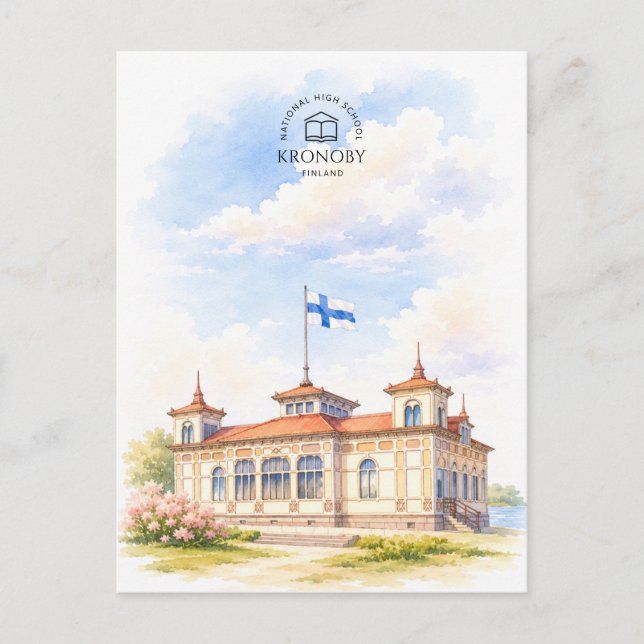 National High School, Kronoby, Finland | Resa Vykort (Framsida)
