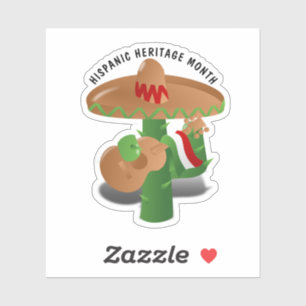 National Hispanic Heritage Month - Cactus Klistermärken