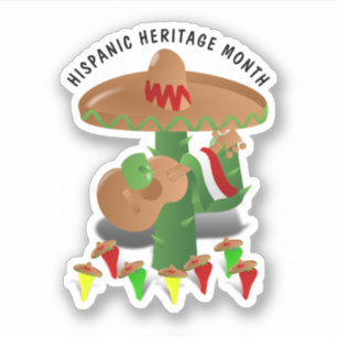 National Hispanic Heritage Month - Cactus Klistermärken