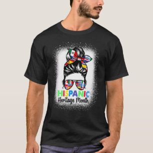 National Hispanic Heritage Month Messy Bun Spanska T Shirt