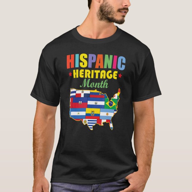 National Hispanic Heritage Month T Shirt (Framsida)