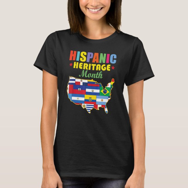 National Hispanic Heritage Month T Shirt (Framsida)
