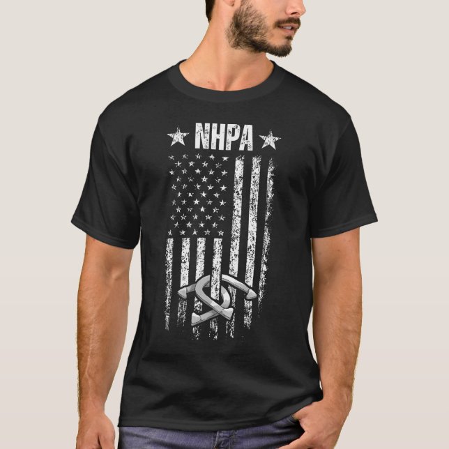 National Horseshoe Pitchers Association Nhpa T Shirt (Framsida)