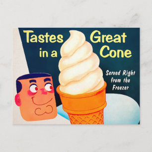 National Ice Cream Day Vintage Stil Vykort