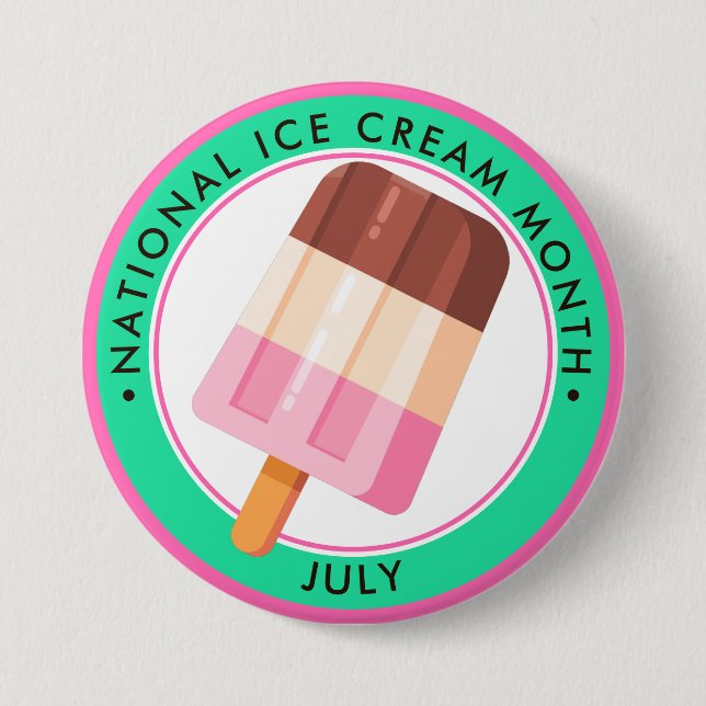 National Ice Cream Month Knapp (Framsida)