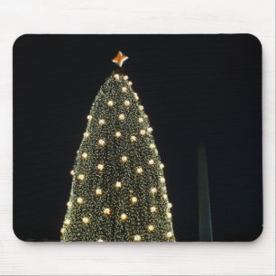 National Julafton Träd & Washington Monument i nat Musmatta