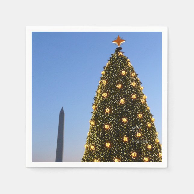 National Julgran och Washington Monument Pappersservett (Framsidan)
