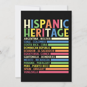 National Latino Land Hispanic Heritage Month Inbjudningar