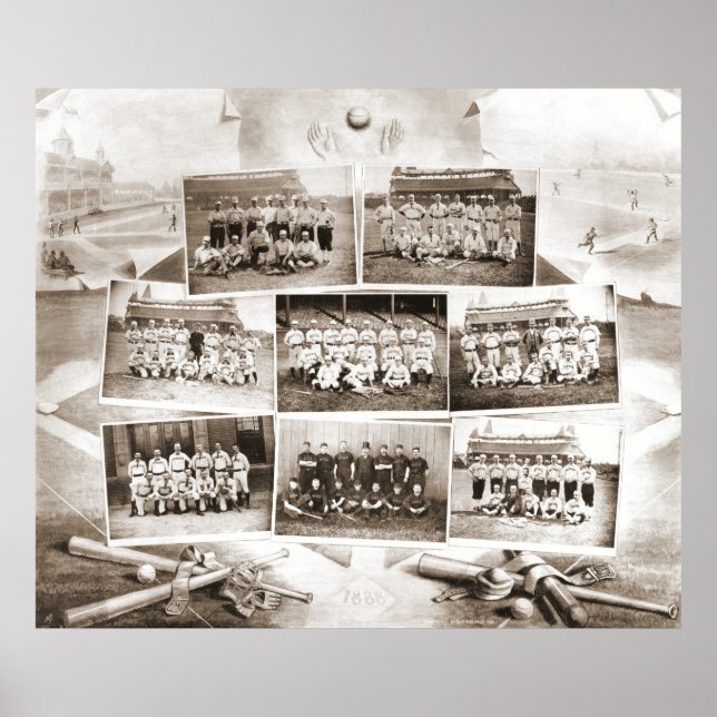 National League Baseball 1888 Poster (Framsidan)