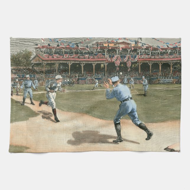 National League Baseball Game 1886 Kökshandduk (Horisontell)