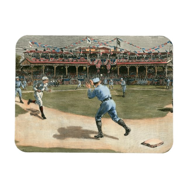 National League Baseball Game 1886 Magnet (Horisontell)