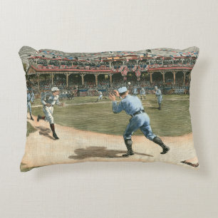 National League Baseball Game 1886 Prydnadskudde