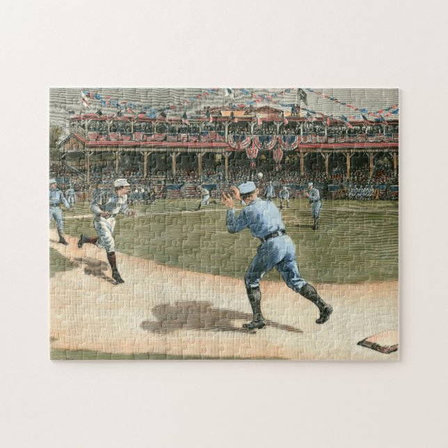 National League Baseball Game 1886 Pussel (Horisontell)