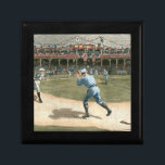 National League Baseball Game 1886 Smyckeskrin<br><div class="desc">Målning av ett nationalligans basebollspel från 1886. Man kan praktiskt taget känna lukten av jordnötter,  popcorn och damm från infälten som kommer från biet. Det skulle göra ett underbart tillägg till ditt hem!</div>