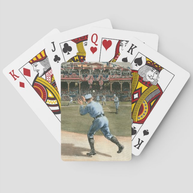 National League Baseball Game 1886 Spel Kort (Baksidan)