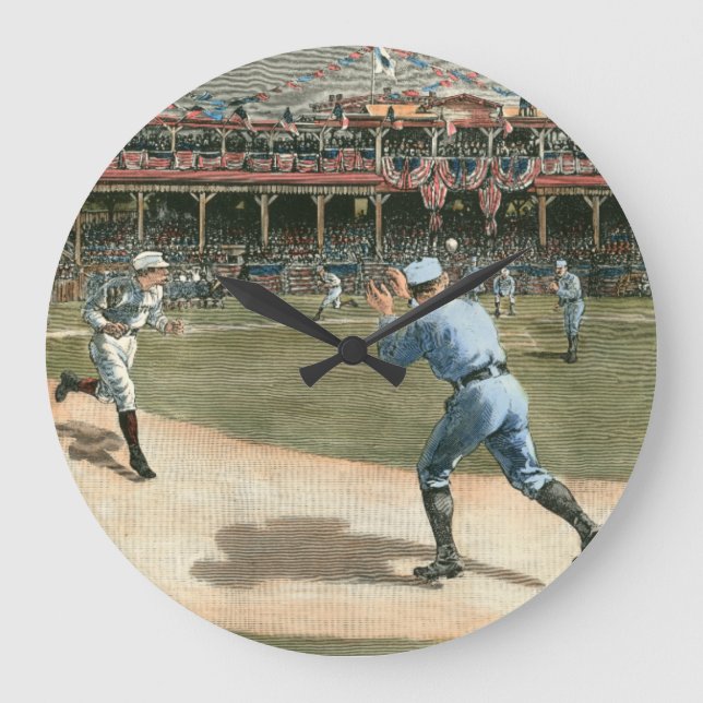National League Baseball Game 1886 Stor Klocka (Framsida)