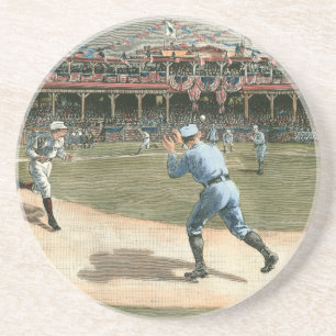 National League Baseball Game 1886 Underlägg Sandsten