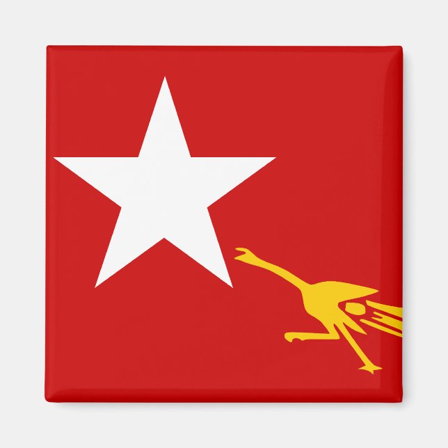 National League for Democracy, Myanmar flagga Magnet (Framsidan)