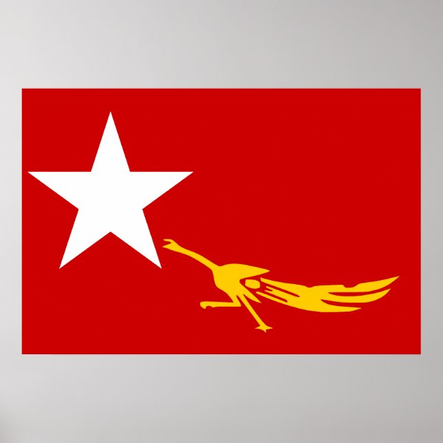 National League for Democracy, Myanmar flagga Poster (Framsidan)