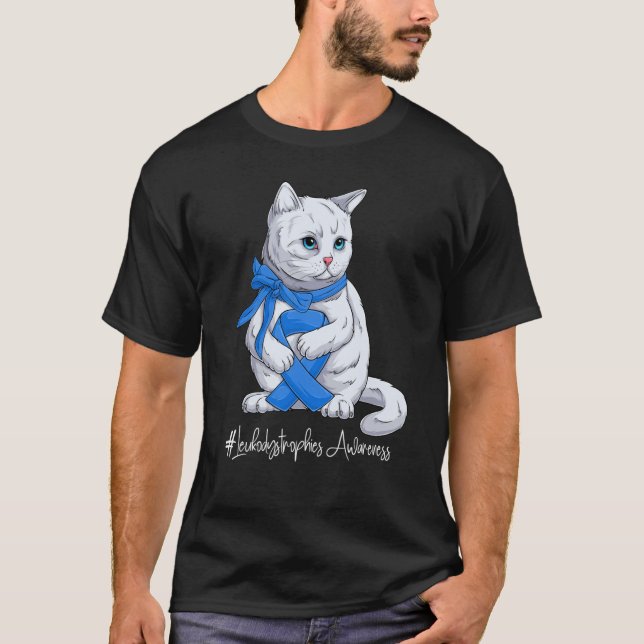 National Leukodystrophies Awareness Month Blue Rib T Shirt (Framsida)