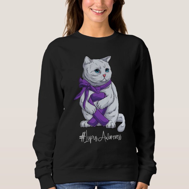 National Lupus Awareness Month Purple Ribbon Cute  T Shirt (Framsida)