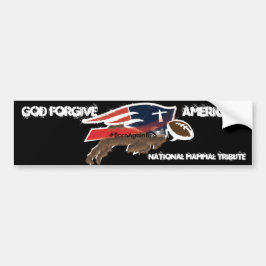 NATIONAL MAMMAL TRIBUTE. GOD FORGIVE AMERICA ver. Bildekal