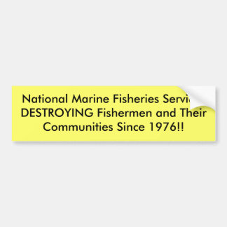 National Marine Fisheries Services ÖDELÄGGANDE Fi. Bildekal