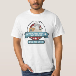 National Mill Hund Rädding 2019 Hund Jog T Shirt