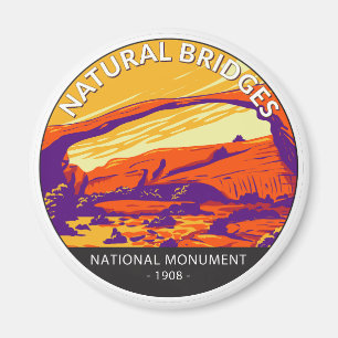 National Monument Utah Circle för naturbroar Magnet